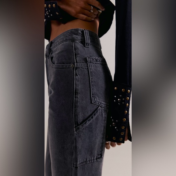 We The Free Tinsley Baggy High-Rise Jeans. Size 29. Celestial Black. - Picture 3 of 9